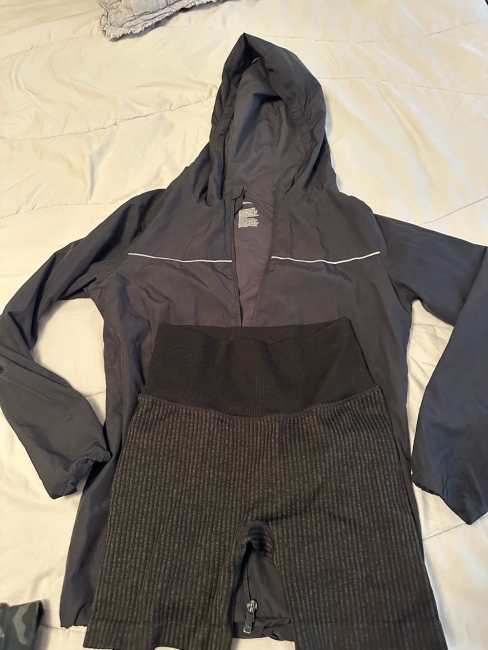 JoyLab Gray Hooded Windbreaker Jacket